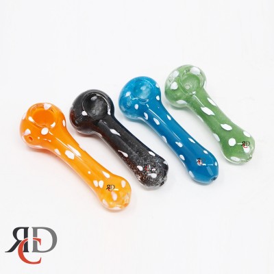 GLASS PIPE COLORED TUBE DOTTED GP2090 1CT